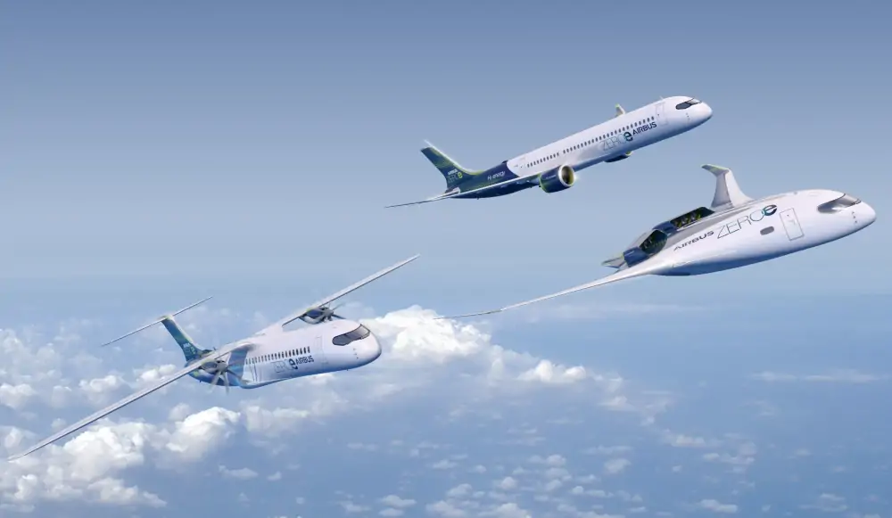 Samoloty Airbus z projektu ZEROe