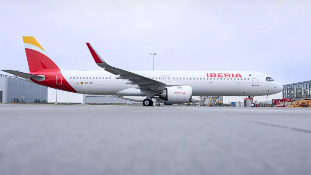 Nowy Airbus A321XLR Iberii przygotowywany do lotu do Madrytu - Foto: Airbus