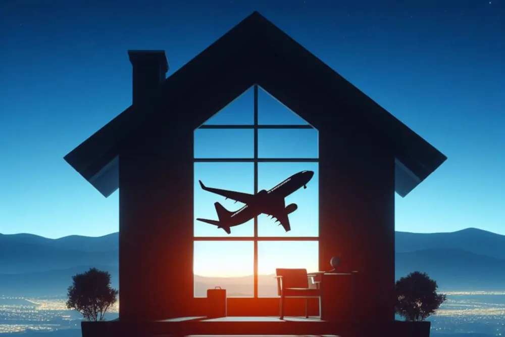 Samolot w oknie