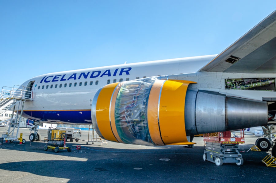 W marcu 2022 roku do grona Klientów warszawskiej bazy technicznej dołączył Icelandair. - Foto: LOTAMS