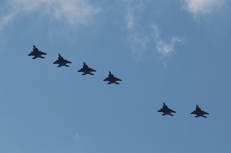 F-15 z Wielkiej Brytanii i F-16 z Niemiec przyleciały do Polski. - Foto: kpt. Michał Kolad