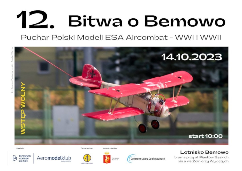 12. Bitwa o Bemowo - Puchar Polski modeli do walki powietrznej ESA Aircombat - Grafika: Organizatorzy imprezy