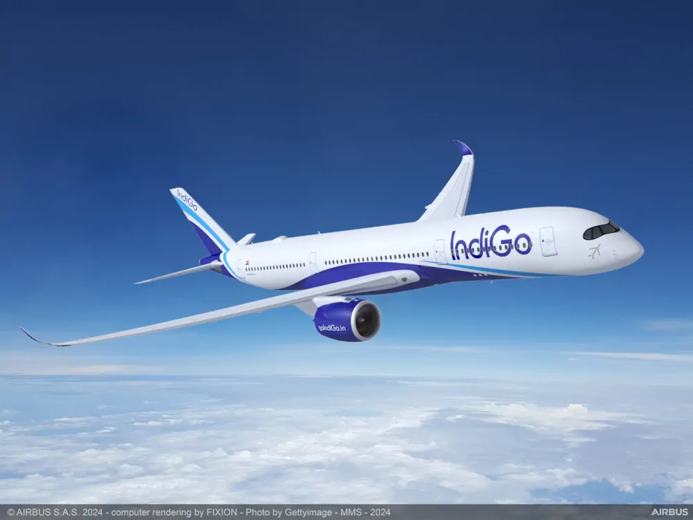 A350-900 w malowaniu IndiGo - Grafika: Airbus